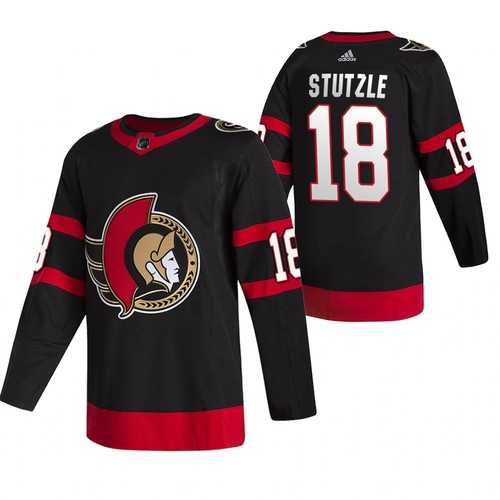 Men%27s Ottawa Senators #18 Tim Stutzle 2021 Black Stitched NHL Home Jersey Dzhi->vegas golden knights->NHL Jersey